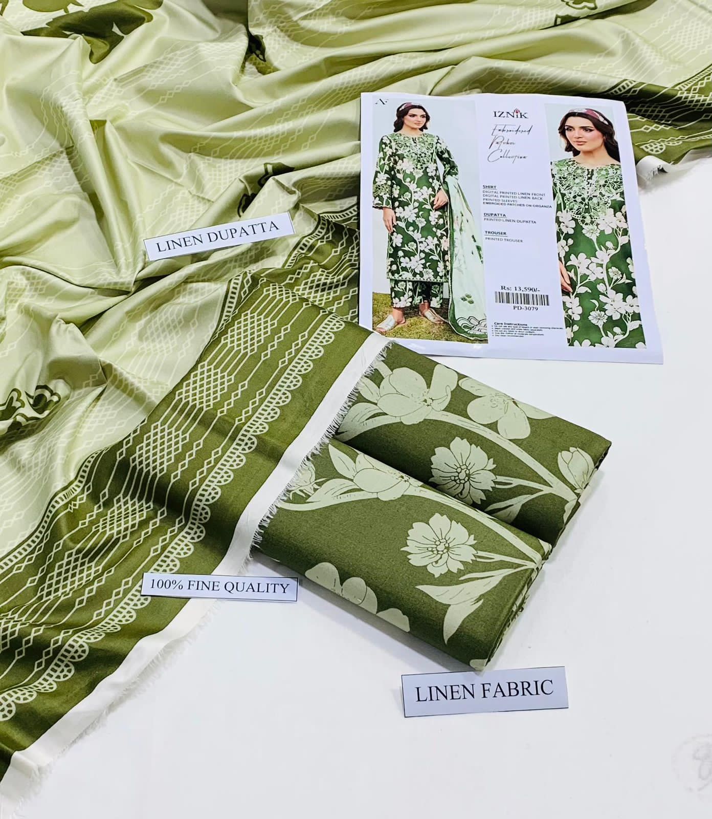 Linen IZNIK Brand 3PC