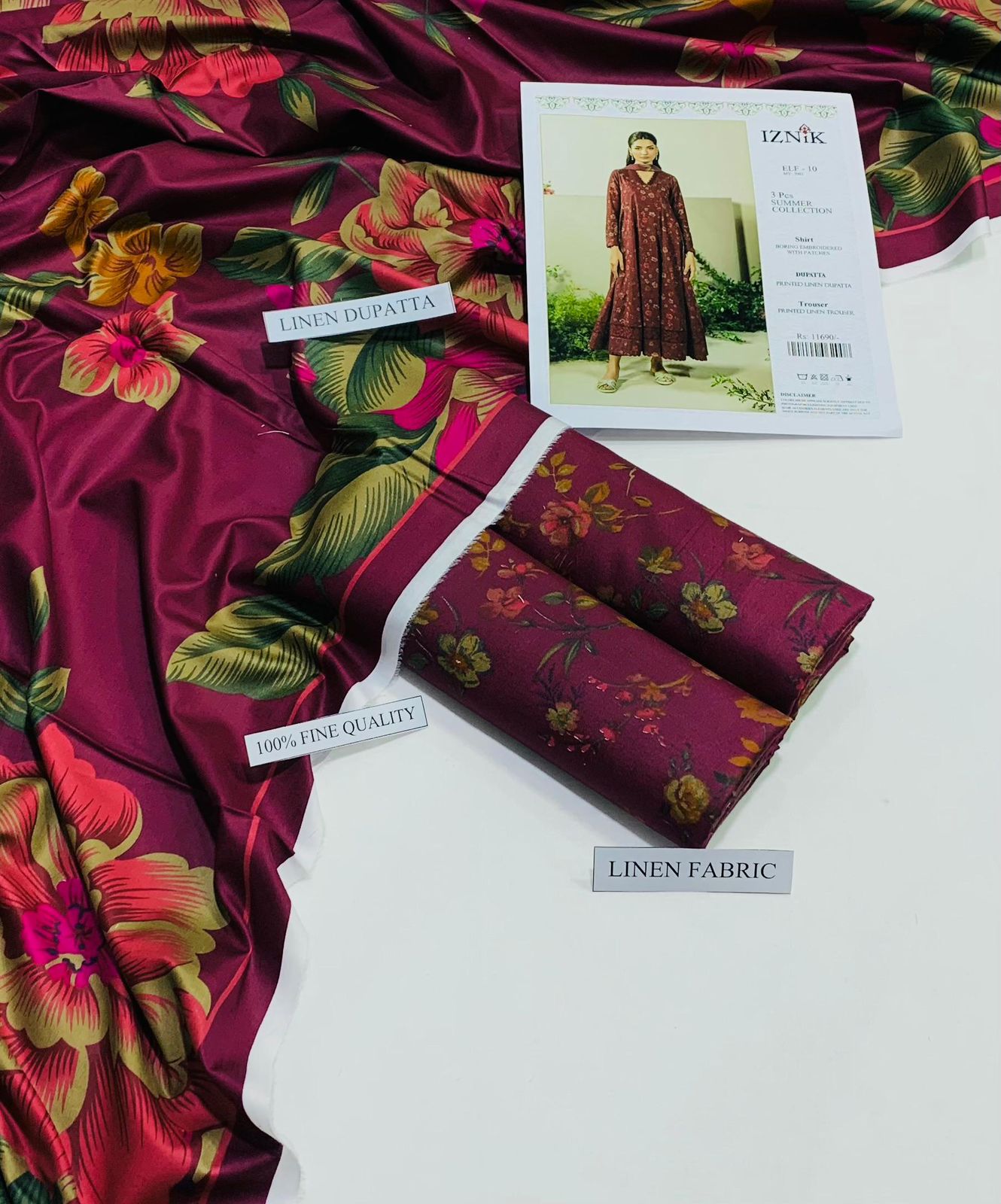 Linen IZNIK Brand 3PC