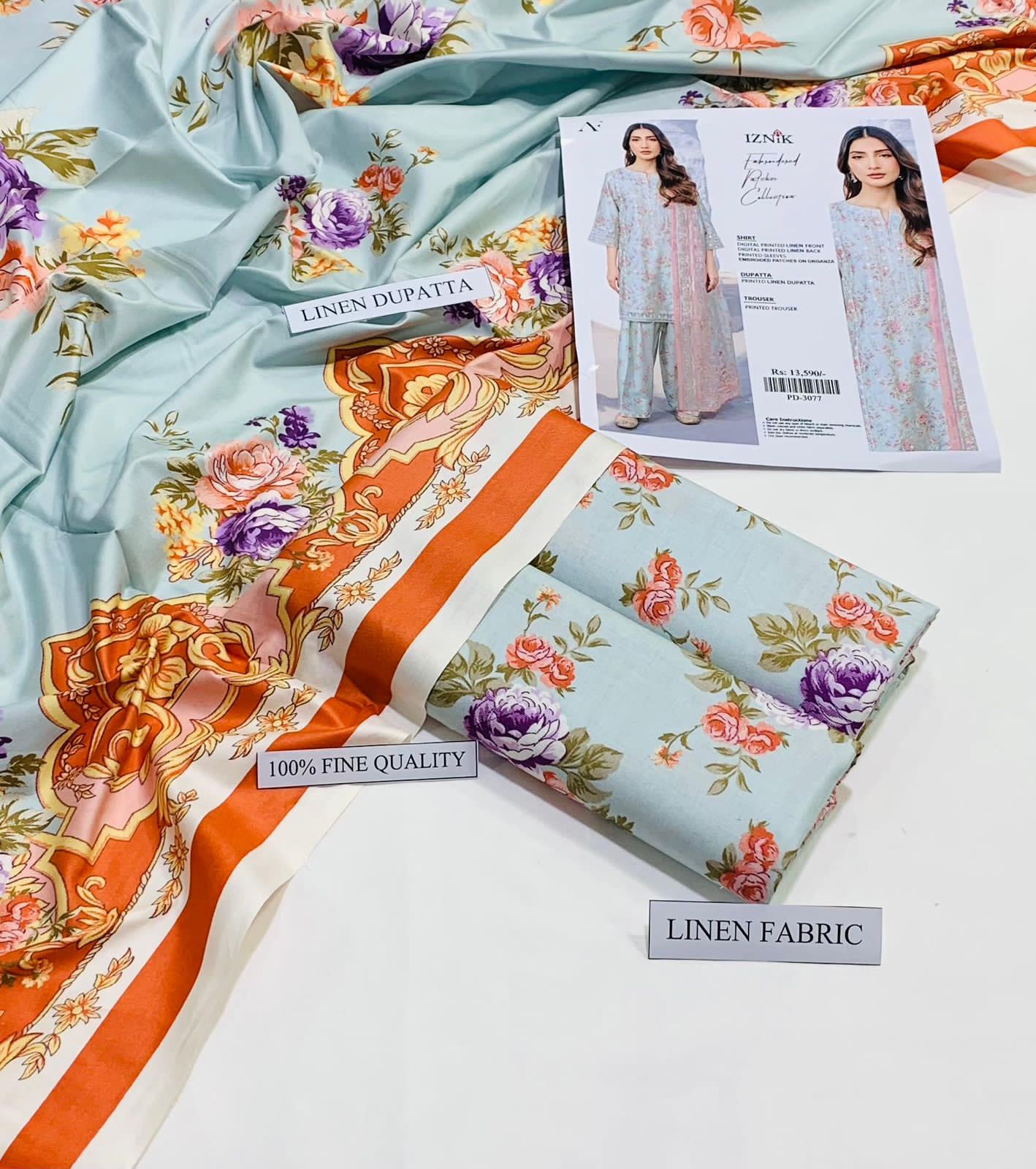 Linen IZNIK Brand 3PC